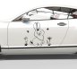 Preview: 37071 Hase mit Blumen Aufkleber